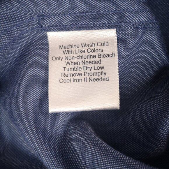 Awearness Kenneth Cole Men's Size 15 1/2 Blue Slim Fit Dress Shirt - Picture 6 of 11